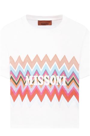 white cotton tshirt MISSONI KIDS | MW8A91J0177100MC